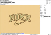 Nike 2 Outline  Embroidery