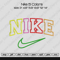 Nike 5 Colors Embroidery