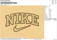 Nike 2 Outline  Embroidery