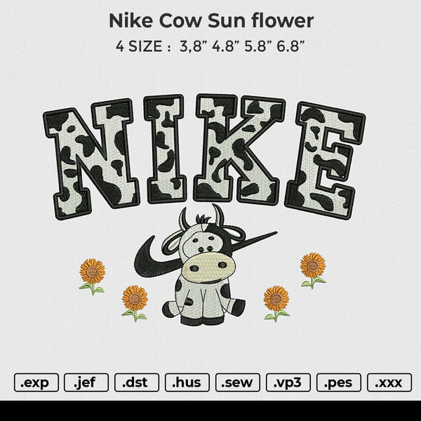 Nike Cow Sun Flower Embroidery