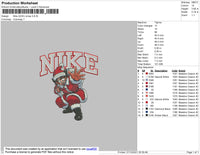 Nike Goku Xmas Embroidery