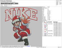 Nike Goku Xmas Embroidery