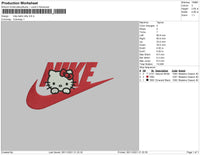 Nike Hello Kitty Embroidery