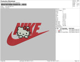 Nike Hello Kitty Embroidery