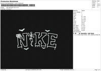 Nike Halloween Skull Embroidery