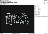 Nike Halloween Skull Embroidery