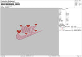 New Hearts Embroidery File 6 sizes