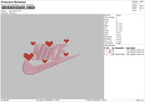 New Hearts Embroidery File 6 sizes