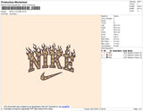 Nike LV Flame embroidery