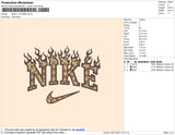 Nike LV Flame embroidery