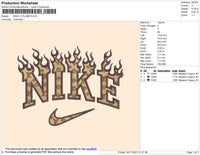 Nike LV Flame embroidery