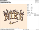 Nike LV Flame embroidery