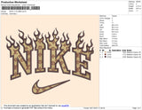 Nike LV Flame embroidery
