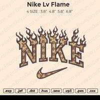 Nike LV Flame embroidery