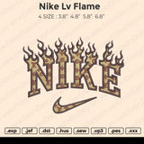 Nike LV Flame embroidery