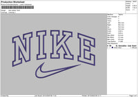 Nike outline 7 Embroidery