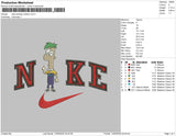 Nike Phineas cartoon Embroidery