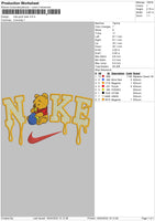 Nike Honey Bear Embroidery File 6 sizes