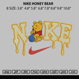 Nike Honey Bear Embroidery File 6 sizes