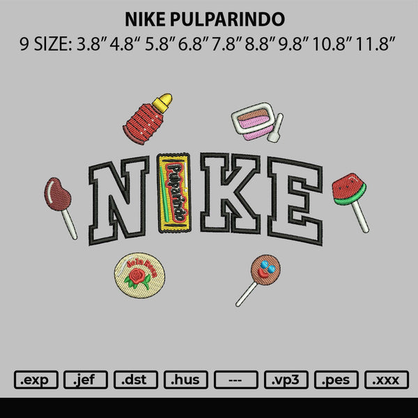 Nike Pulparindo Embroidery File 6 sizes