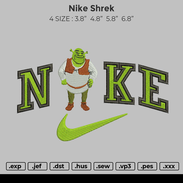 Nike Shrek Embroidery