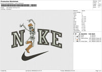 Nike Skeleton Dancing Embroidery