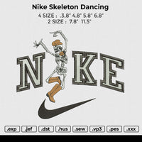 Nike Skeleton Dancing Embroidery