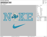 Nike Smurf Embroidery