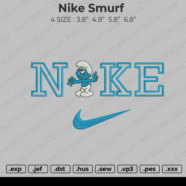 Nike Smurf Embroidery