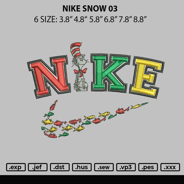 Nike Snow 03 Embroidery File 6 sizes