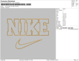 Nike Swoosh Outline v2 Embroidery