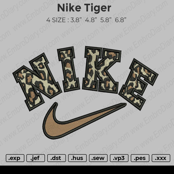 Nike Tiger Embroidery