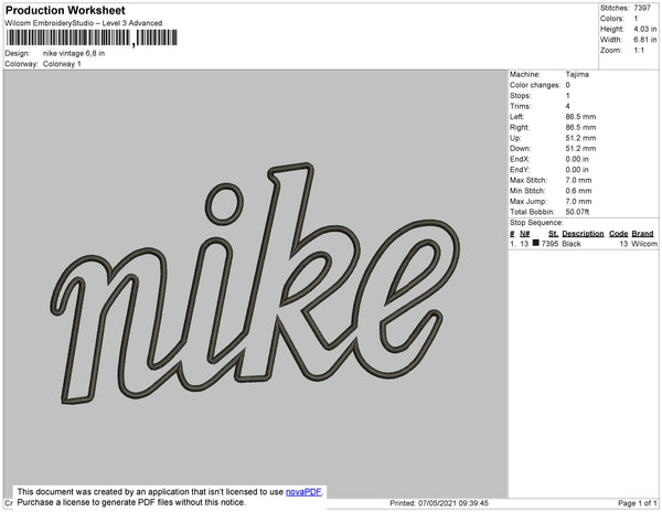 Nike Vintage Embroidery embroiderystores