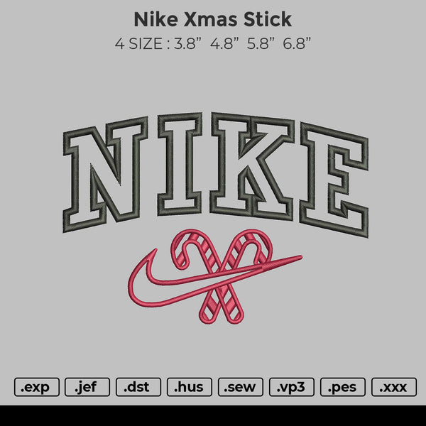 Nike Xmas Stick Embroidery