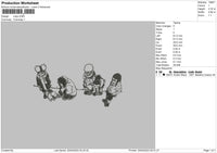 Ninja Squad Embroidery File 6 sizes