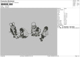 Ninja Squad Embroidery File 6 sizes