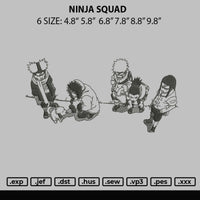 Ninja Squad Embroidery File 6 sizes