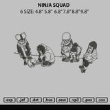 Ninja Squad Embroidery File 6 sizes