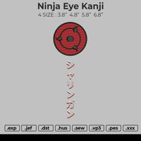 Ninja Eye Kanji Embroidery