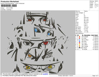 Ninja Eyes Embroidery