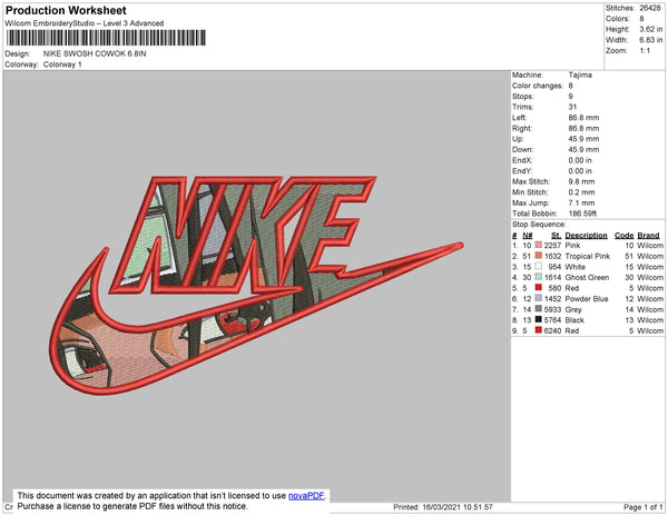 Itachi nike embroidery deals