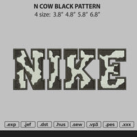 Nike Cow Black Pattern Embroidery