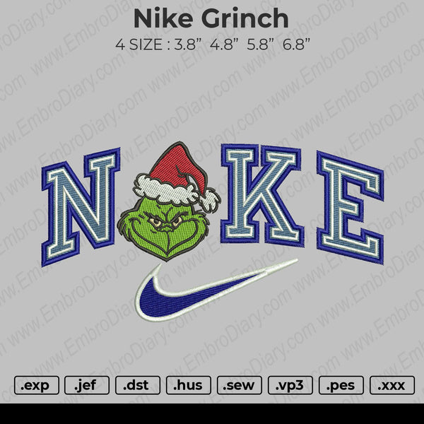 Nike Grinch Embroidery