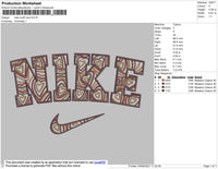 Nike Love Pattern Embroidery