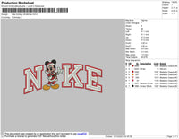 Nike Mickey Christmas Embroidery