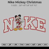 Nike Mickey Christmas Embroidery