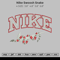 Nike Swoosh Snake Embroidery