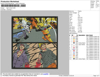 Naruto Fight Embroidery