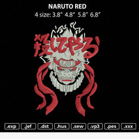 Naruto Red Embroidery