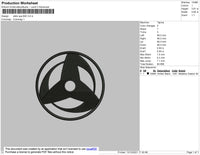 Obito Eye BW Embroidery